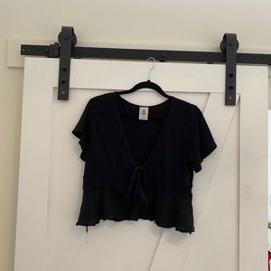 Free People tie up tshirt